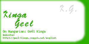 kinga geel business card